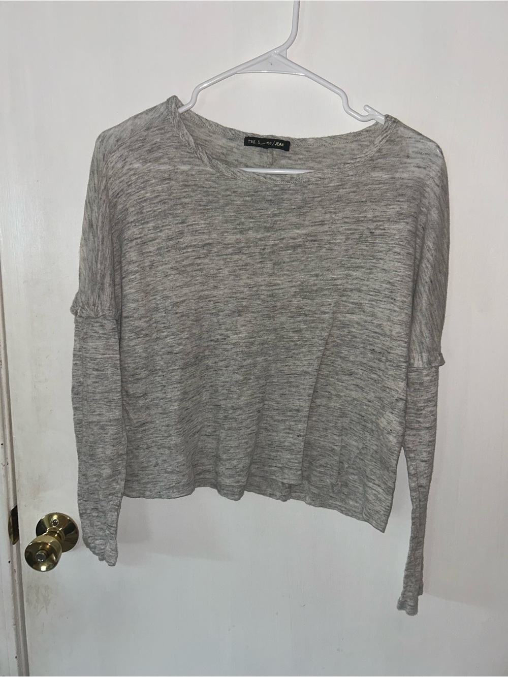 rag & bone Heather Gray Long-Sleeve Crewneck Top